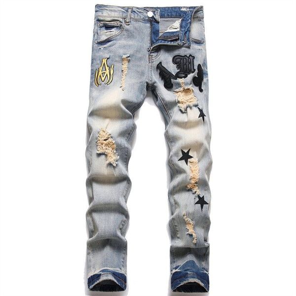mens designer jeans embroidery of cobra distressed ripped biker skinny slim fit motorcycle bikers denim for men fashion hip hop pants 3 colo, Blue
mens designer jeans embroidery of cobra distressed ripped biker skinny slim fit motorcycle bikers denim for men fashion hip hop pants 3 colo, Blue