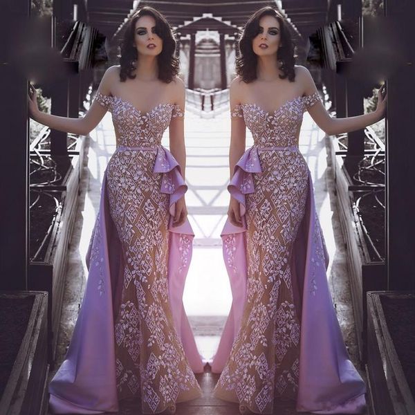 lavender mermaid overskirts 2018 prom dresses off shoulder lace appliqued beads evening gowns saudi celebrity party dress robe de 214k, Black
lavender mermaid overskirts 2018 prom dresses off shoulder lace appliqued beads evening gowns saudi celebrity party dress robe de 214k, Black