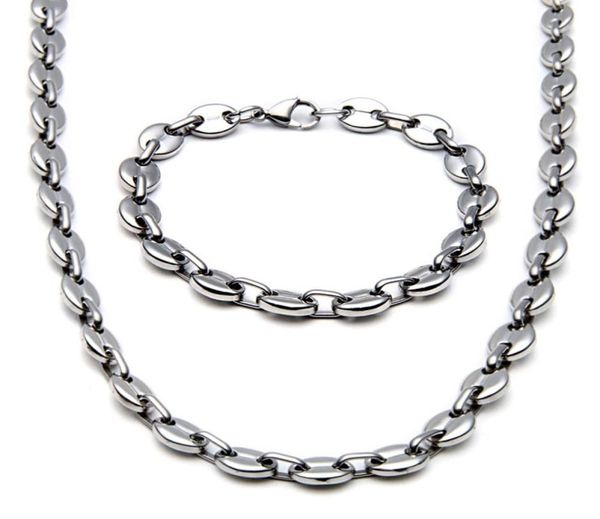 10mm wide shiny coffee beans link chain bracelet mens 14k gold chains necklace stainless steel costume jewelry set boyfriend gifts2974834, Silver
10mm wide shiny coffee beans link chain bracelet mens 14k gold chains necklace stainless steel costume jewelry set boyfriend gifts2974834, Silver