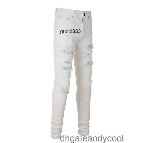 washed amirly denim jeans designer pants man european american fashion brand light luxury broken hole drill jeans slim fit small straight tu, Blue
washed amirly denim jeans designer pants man european american fashion brand light luxury broken hole drill jeans slim fit small straight tu, Blue