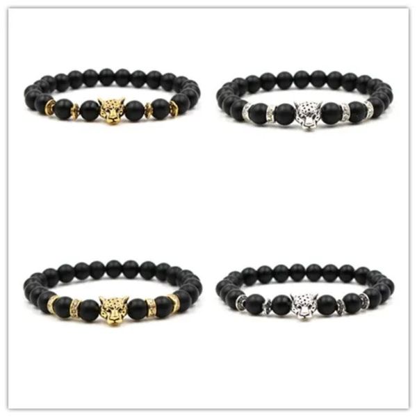 8mm matted lava black stone beads leopard head bracelet essential oil diffuser women men fashion bracelet jewelry, Golden;silver
8mm matted lava black stone beads leopard head bracelet essential oil diffuser women men fashion bracelet jewelry, Golden;silver