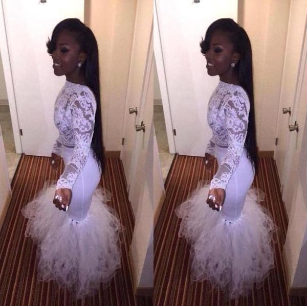 white two pieces lace bodice applique illusion long sleeves mermaid prom dresses arabic high neck tulle skirt evening gowns ba21236534817, Black
white two pieces lace bodice applique illusion long sleeves mermaid prom dresses arabic high neck tulle skirt evening gowns ba21236534817, Black