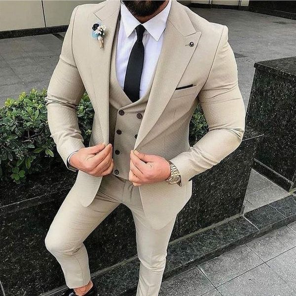 beige groom suits formal occasion wedding tuxedos men suits pants jacket vest 3 pieces slim fit groom tuxedos evening party tuxedo214q, Black;gray
beige groom suits formal occasion wedding tuxedos men suits pants jacket vest 3 pieces slim fit groom tuxedos evening party tuxedo214q, Black;gray