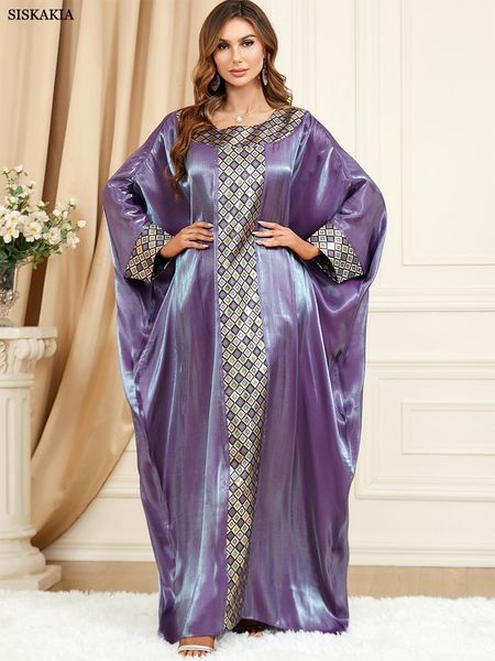 ethnic clothing siskakia oversized batwing sleeve abaya dress for women fashion geometry contrast patchwork arab dubai robe purple bright si, Red
ethnic clothing siskakia oversized batwing sleeve abaya dress for women fashion geometry contrast patchwork arab dubai robe purple bright si, Red