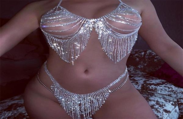 tassel crystal bralette set bikini body chain bra necklace for women underwear rhinestone body jewelry thong panties t2001064510, Silver
tassel crystal bralette set bikini body chain bra necklace for women underwear rhinestone body jewelry thong panties t2001064510, Silver