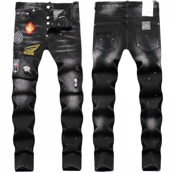 stree jeans fashion mens jeans d2 mens luxury designer denim dsq men denim jeans embroidery pants dsquare 2 holes trousers mens clothing 093, Blue
stree jeans fashion mens jeans d2 mens luxury designer denim dsq men denim jeans embroidery pants dsquare 2 holes trousers mens clothing 093, Blue