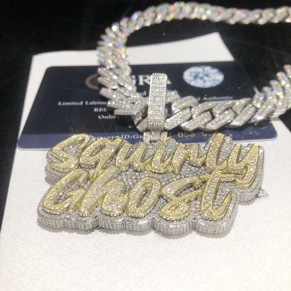 custom hip hop new full diamond splice letter pendant 925 sterling silver moissanite letter pendant necklace
custom hip hop new full diamond splice letter pendant 925 sterling silver moissanite letter pendant necklace