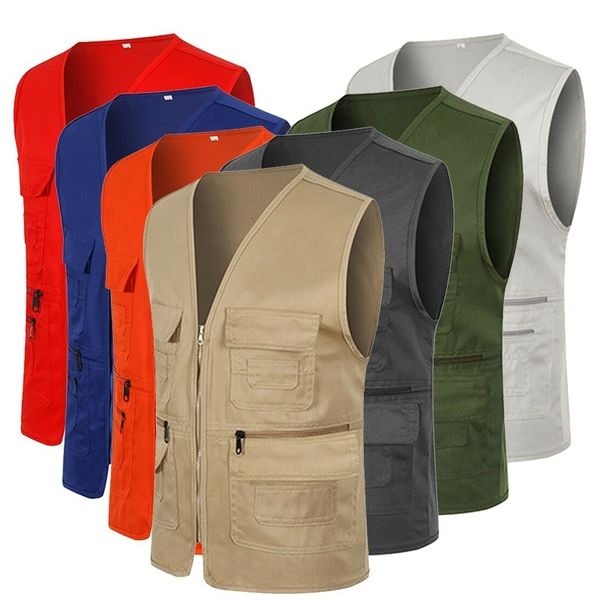 men's vests men's multi-pocket traveler fishing pography director outdoor vest 230721, Black;white
men's vests men's multi-pocket traveler fishing pography director outdoor vest 230721, Black;white