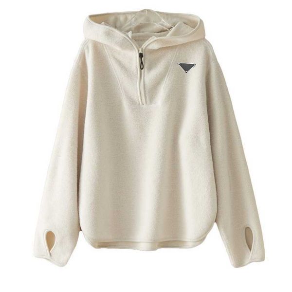 spring and autumn women hooded half zipper cashmere blended fleece pullover hoodie, double-sided fleece comfortable and warm, loose version, Black
spring and autumn women hooded half zipper cashmere blended fleece pullover hoodie, double-sided fleece comfortable and warm, loose version, Black
