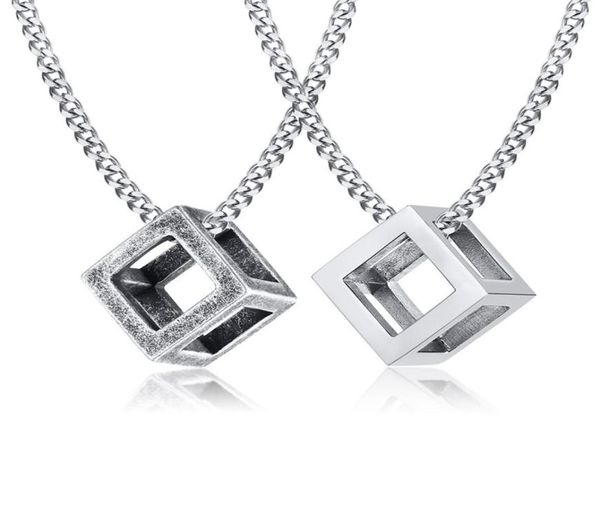 mens and womens 3d cube charms necklace in stainless steel geometric open cube pendant5511736, Silver
mens and womens 3d cube charms necklace in stainless steel geometric open cube pendant5511736, Silver