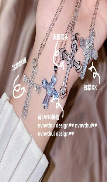 18k white gold plated cross necklace female retro ladder drill long lin group inlaid with diamond clavicle chain2342141, Gray
18k white gold plated cross necklace female retro ladder drill long lin group inlaid with diamond clavicle chain2342141, Gray