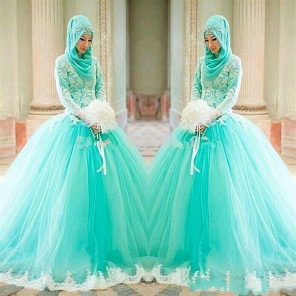 charming mint green colorful muslim wedding dresses 2019 high neck white applique lace white sweep train long sleeves bridal270p
charming mint green colorful muslim wedding dresses 2019 high neck white applique lace white sweep train long sleeves bridal270p