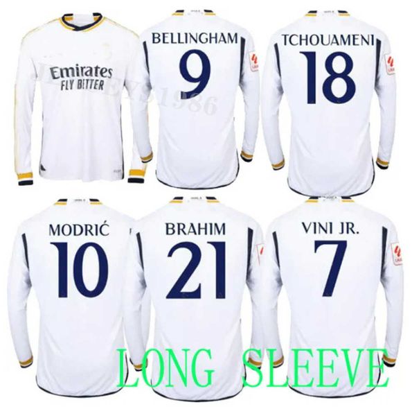 long sleeved bellingham rodrgo 23 24 real madrid soccer jerseys football shirt vini jr camavinga alaba modric valverde camiseta men courtois, White;black
long sleeved bellingham rodrgo 23 24 real madrid soccer jerseys football shirt vini jr camavinga alaba modric valverde camiseta men courtois, White;black