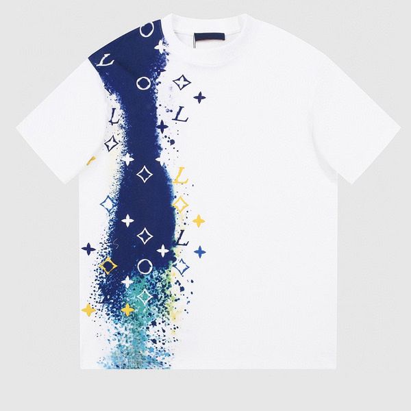 new mens watercolor printed t-shirt designer cotton fabric soft skin friendly delicate suitable for both men and women loose fitting fashion, White;black
new mens watercolor printed t-shirt designer cotton fabric soft skin friendly delicate suitable for both men and women loose fitting fashion, White;black