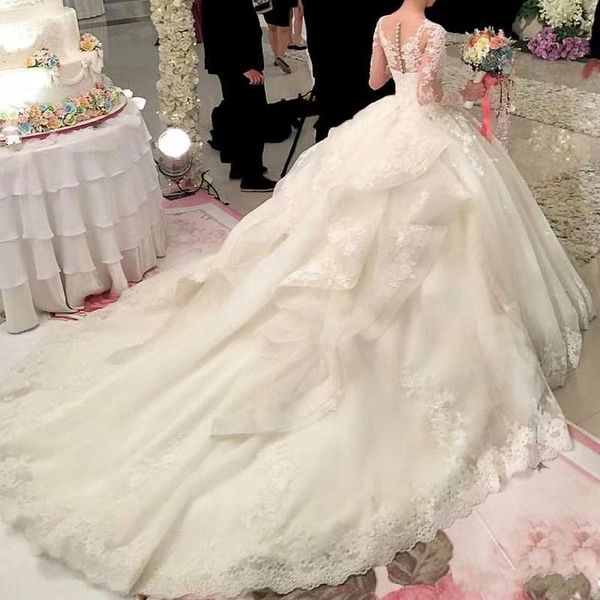 princess white a line wedding dresses bridal gowns puffy tiered tulle bride dress long sleeves tulle ball gown wed dresses appliques court t
princess white a line wedding dresses bridal gowns puffy tiered tulle bride dress long sleeves tulle ball gown wed dresses appliques court t