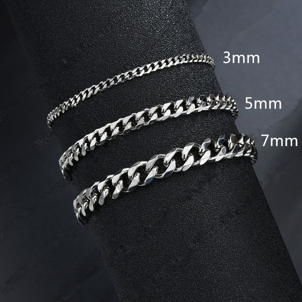 2023 new trendy cuban chain men bracelet classic stainless steel 3/5/7mm width chain bracelet for men women jewelry gift, Black
2023 new trendy cuban chain men bracelet classic stainless steel 3/5/7mm width chain bracelet for men women jewelry gift, Black