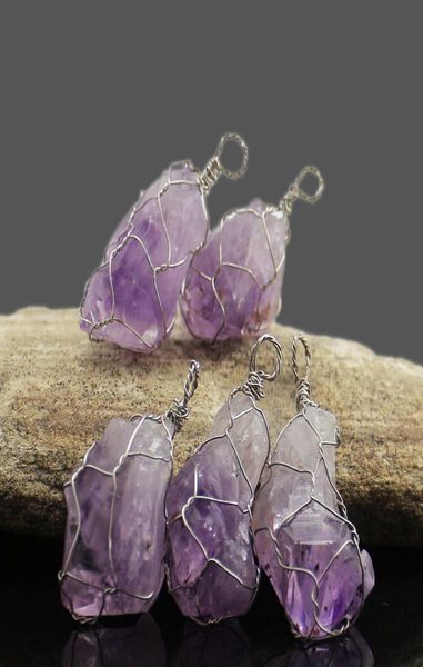 hand woven white copper wrapping amethyst crystal cluster reiki jewelry natural crystal prototype stone fashion charm women's pendants9, Silver
hand woven white copper wrapping amethyst crystal cluster reiki jewelry natural crystal prototype stone fashion charm women's pendants9, Silver