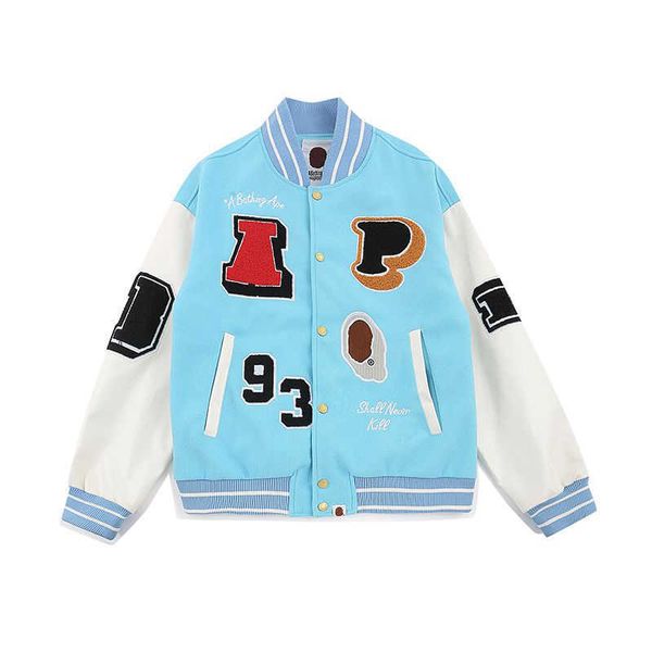 fashion brand cardigan wool coat womens embroidered jackets luxury apeman designer varsity jacket hip hop baseball uniform couple autumn win, Black;brown
fashion brand cardigan wool coat womens embroidered jackets luxury apeman designer varsity jacket hip hop baseball uniform couple autumn win, Black;brown