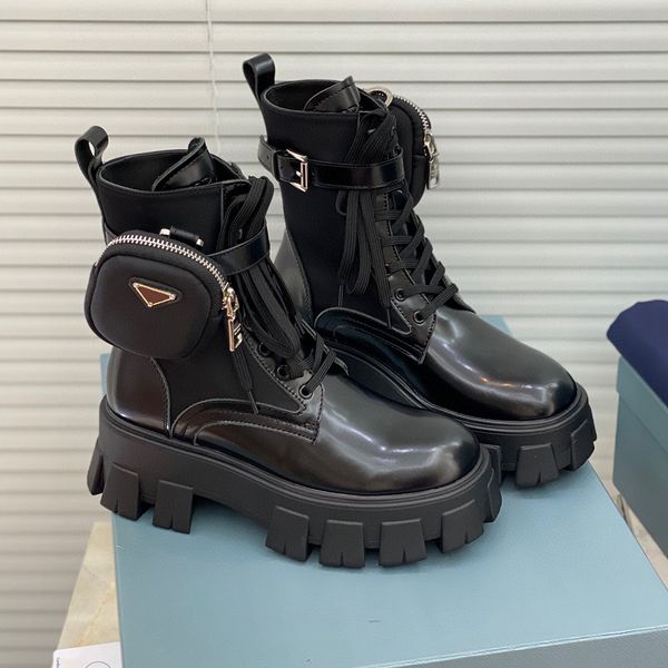 ankle detachable nylon pouch combat boots platform wedges lace-up round toe block heels flat booties chunky luxury designer for women factor, Black
ankle detachable nylon pouch combat boots platform wedges lace-up round toe block heels flat booties chunky luxury designer for women factor, Black