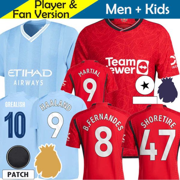 23 24 manchesters utds rashford sancho soccer jersey mans cities kid kit haaland de bruyne foden grealish 2023 2024 retro maillot de design, White;black
23 24 manchesters utds rashford sancho soccer jersey mans cities kid kit haaland de bruyne foden grealish 2023 2024 retro maillot de design, White;black