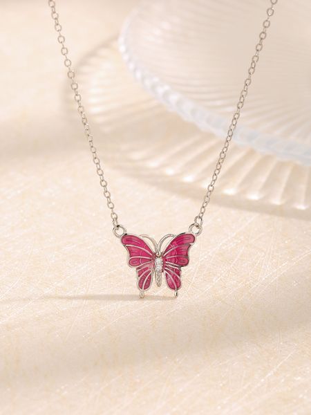 2023 fashionable new european and american s925 sterling silver pink butterfly necklace women's versatile premium necklace
2023 fashionable new european and american s925 sterling silver pink butterfly necklace women's versatile premium necklace