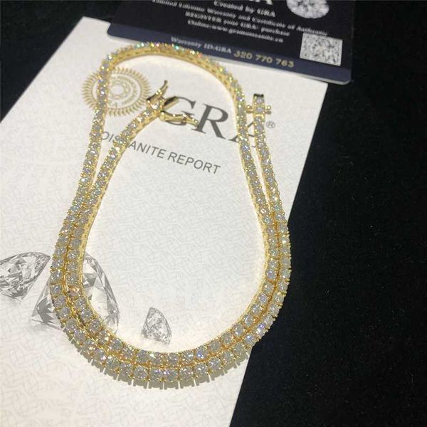 3mm 4mm 5mm 6mm moissanite 10k solid gold tennis bracelet hip hop jewelry necklace vvs moissanite diamond tennis chain, Silver
3mm 4mm 5mm 6mm moissanite 10k solid gold tennis bracelet hip hop jewelry necklace vvs moissanite diamond tennis chain, Silver