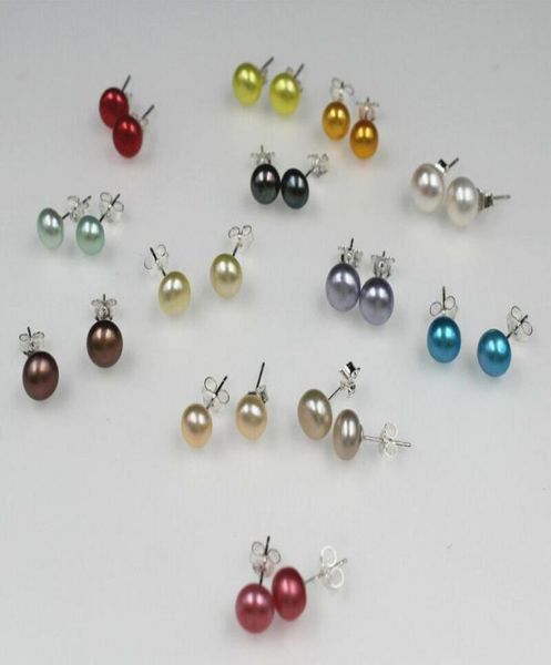 13 color 78mm natural freshwater cultured pearl silver stud earrings6748289, Golden;silver
13 color 78mm natural freshwater cultured pearl silver stud earrings6748289, Golden;silver
