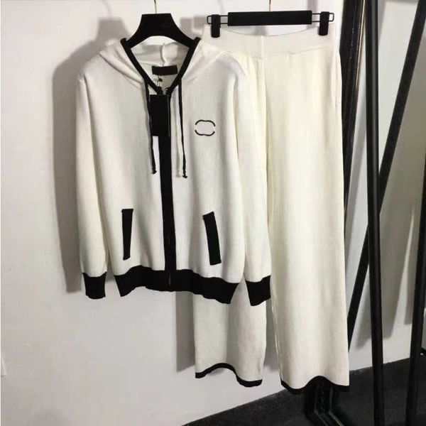 high version embroidery tracksuits designer jacket womens brand hooded sweater sets luxury loose pants suit knitted zipper cardigan coat two, Gray
high version embroidery tracksuits designer jacket womens brand hooded sweater sets luxury loose pants suit knitted zipper cardigan coat two, Gray