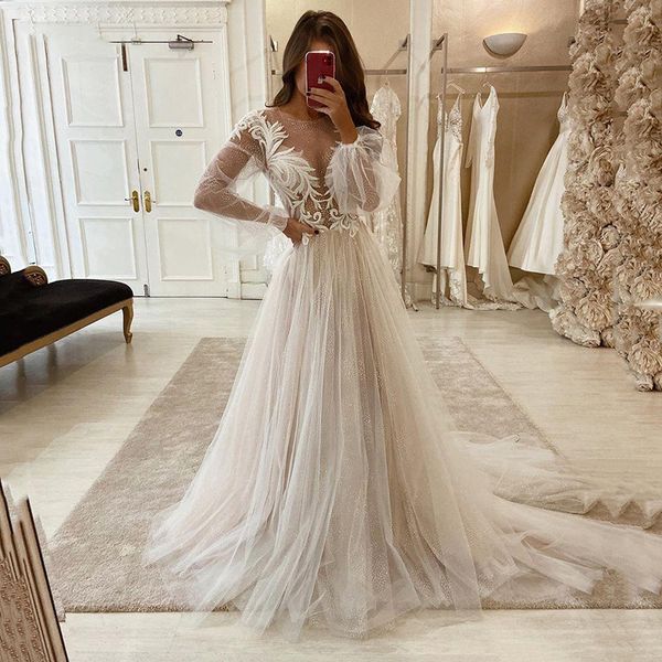 lace wedding dresses 2023 long puff sleeve appliques a line bride dress princess wedding gown long puff sleeve robe de mariee, White
lace wedding dresses 2023 long puff sleeve appliques a line bride dress princess wedding gown long puff sleeve robe de mariee, White