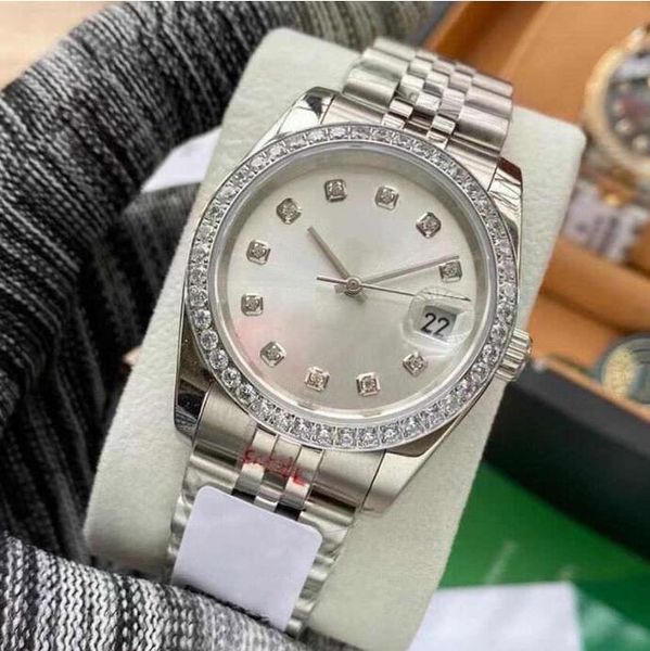 36mm women's automatic mechanical watch ladies diamond watches women stainless steel folding buckle sport waterproof fashion wristwatch, Slivery;brown
36mm women's automatic mechanical watch ladies diamond watches women stainless steel folding buckle sport waterproof fashion wristwatch, Slivery;brown