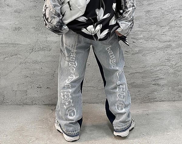 letter embroidery straight denim trousers men and women high street oversize washed ripped jeans pants68847227871377, Blue
letter embroidery straight denim trousers men and women high street oversize washed ripped jeans pants68847227871377, Blue