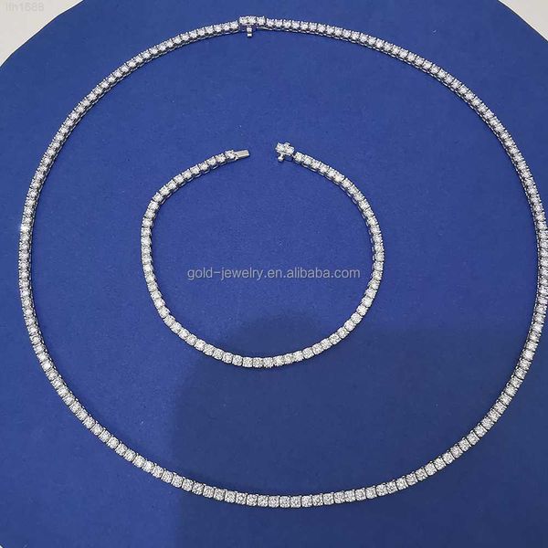 round brilliant cut diamond moissanite necklace 14k gold jewelry hip hop tennis necklaces, Silver
round brilliant cut diamond moissanite necklace 14k gold jewelry hip hop tennis necklaces, Silver