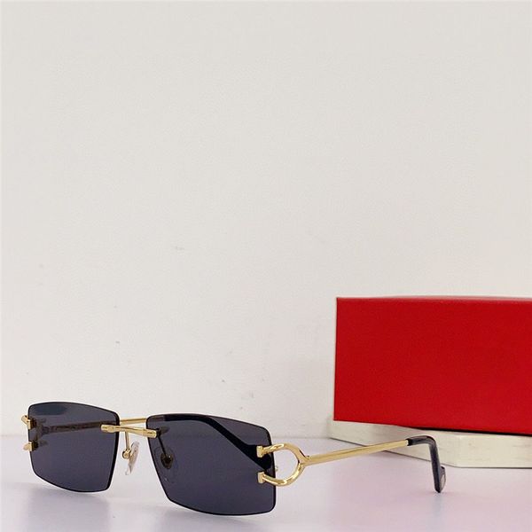new fashion design square sunglasses 0387s rimless frame metal temples simple and popular style outdoor uv400 protection eyewear, White;black
new fashion design square sunglasses 0387s rimless frame metal temples simple and popular style outdoor uv400 protection eyewear, White;black