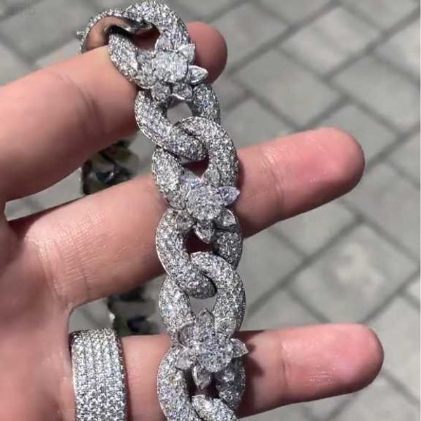 pass diamond tester luxury statement necklace flower vvs diamond jewelry iced out 18mm hiphop moissanite cuban chain, Silver
pass diamond tester luxury statement necklace flower vvs diamond jewelry iced out 18mm hiphop moissanite cuban chain, Silver