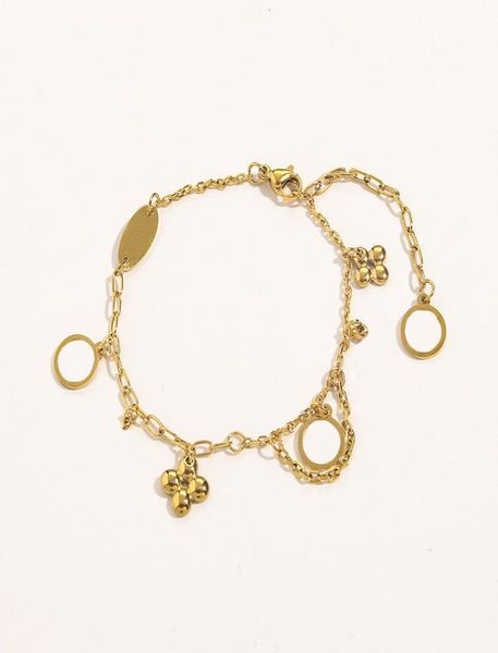 four leaf chain 18k gold woman bracelet designer jewelry l brand fashion style bracelets pendant accessory for womens aesthetic tr9598379, Black
four leaf chain 18k gold woman bracelet designer jewelry l brand fashion style bracelets pendant accessory for womens aesthetic tr9598379, Black