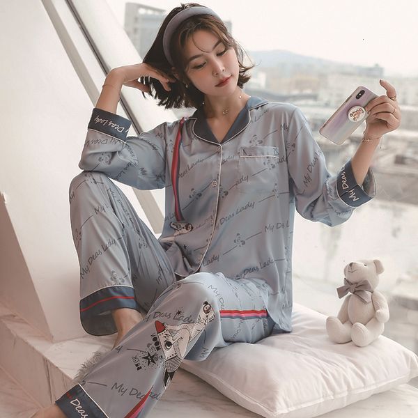 women's sleepwear long sleeve pajamas suit for women 2pcs pj's sets satin sleepwear 2pcs sleep pants with buttons cartoon nightwe, Black;red
women's sleepwear long sleeve pajamas suit for women 2pcs pj's sets satin sleepwear 2pcs sleep pants with buttons cartoon nightwe, Black;red