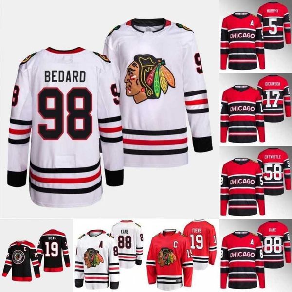 98 connor bedard reverse retro hockey jersey 71 taylor hall 19 jonathan toews 90 tyler johnson 88 patrick kane seth jones murphy bobby hull, Black;red
98 connor bedard reverse retro hockey jersey 71 taylor hall 19 jonathan toews 90 tyler johnson 88 patrick kane seth jones murphy bobby hull, Black;red