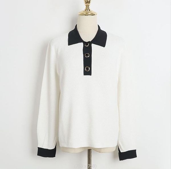 706 2023 summer runway summer brand same style sweater striped long sleeve lapel neck white fashion clothes womens dl, White;black
706 2023 summer runway summer brand same style sweater striped long sleeve lapel neck white fashion clothes womens dl, White;black