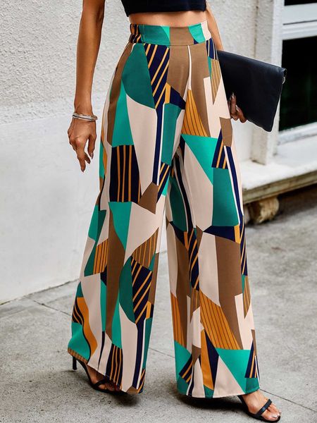 women's clothing clasi high waist geo wide leg pants, White
women's clothing clasi high waist geo wide leg pants, White