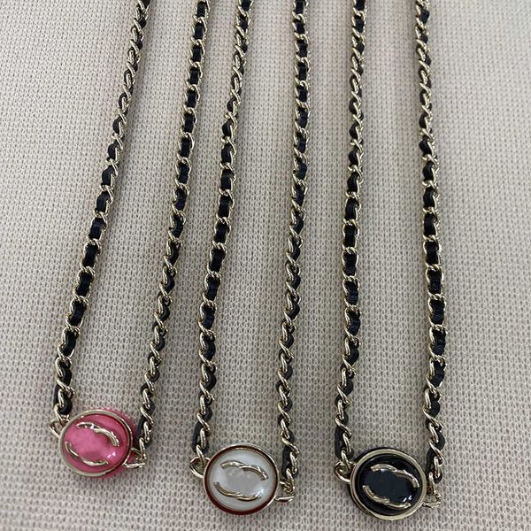 designer jewelry necklace lambskin wearing leather acrylic book bag buckle fashion light luxury choker button sugar bean necklace, Black
designer jewelry necklace lambskin wearing leather acrylic book bag buckle fashion light luxury choker button sugar bean necklace, Black