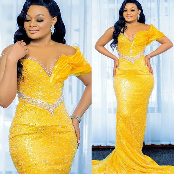 2023 aso ebi yellow mermaid prom dress beaded sequined lace evening formal party second reception birthday engagement gowns dresses robe de, Black
2023 aso ebi yellow mermaid prom dress beaded sequined lace evening formal party second reception birthday engagement gowns dresses robe de, Black