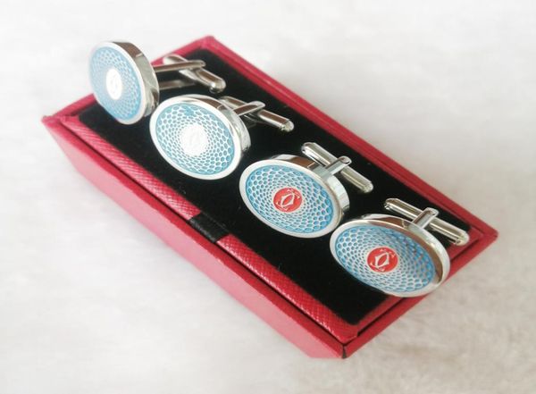 pure pearl fashion luxury cuff links stainless steel round blue side for men business suit french shirts sleeve style classic buttons box se, Silver
pure pearl fashion luxury cuff links stainless steel round blue side for men business suit french shirts sleeve style classic buttons box se, Silver