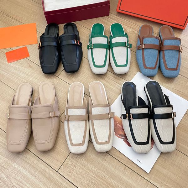 high version new designer baotou slippers square head women half drag h slippers women flat slip-on slippers women dress shoes, Black
high version new designer baotou slippers square head women half drag h slippers women flat slip-on slippers women dress shoes, Black