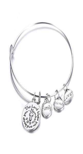 fashion expandable bangle bracelets for women friends love family charms silver plated bracelet friendship jewelry7852320, Black
fashion expandable bangle bracelets for women friends love family charms silver plated bracelet friendship jewelry7852320, Black
