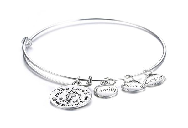 fashion expandable bangle bracelets for women friends love family charms silver plated bracelet friendship jewelry3499196, Black
fashion expandable bangle bracelets for women friends love family charms silver plated bracelet friendship jewelry3499196, Black
