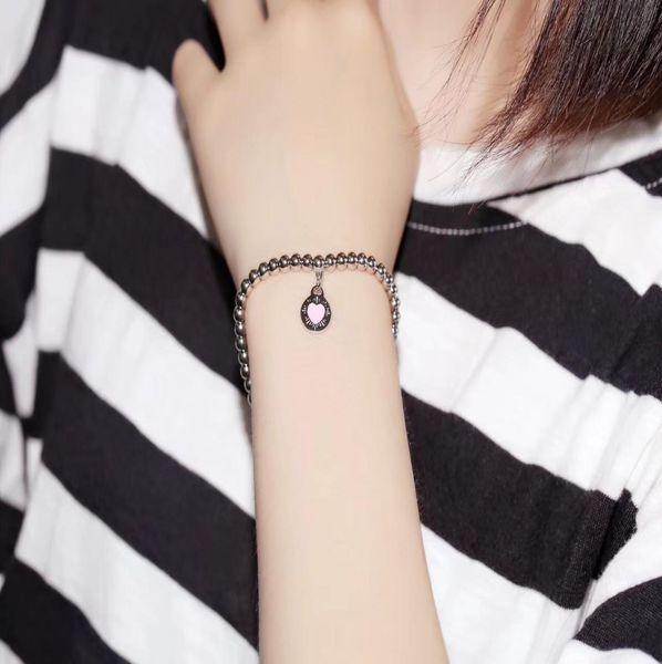 925 sterling silver fashion women party jewelry white color heart pendant bracelet female bead chain charm bracelet1283583, Black
925 sterling silver fashion women party jewelry white color heart pendant bracelet female bead chain charm bracelet1283583, Black