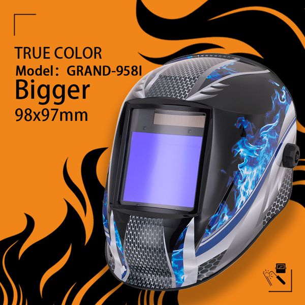 Image of Welding Helmets Auto darkening welding helmet/welding mask/MIG MAG TIG True Color/Real Color/4arc sensor/Solar cell Grand-918I/958I 230721