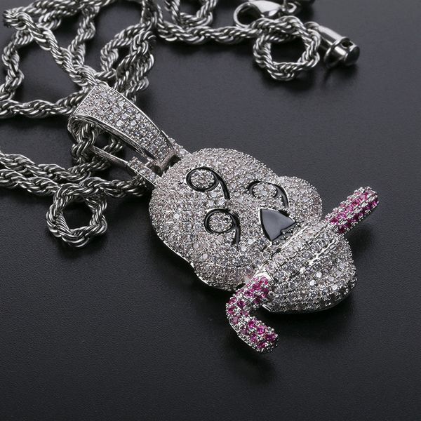 hip hop rapper shiny diamond pendant gold necklace iced out 999 skull pendant micro-inset zircon jewelry night club accessory sweater rope t, Silver
hip hop rapper shiny diamond pendant gold necklace iced out 999 skull pendant micro-inset zircon jewelry night club accessory sweater rope t, Silver