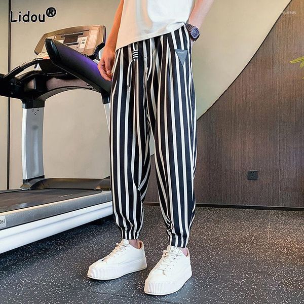 men's pants 2023 clothing fashion loose elastic waist simplicity handsome printing striped spring summer thin comfortable casual, Black
men's pants 2023 clothing fashion loose elastic waist simplicity handsome printing striped spring summer thin comfortable casual, Black