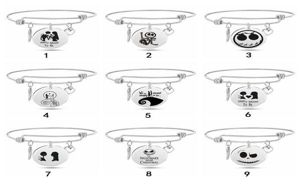 nightmare before christmas bracelets for women men skull round disc charm stainless steel expandable bangle fashion jewelry gift1117751, Golden;silver
nightmare before christmas bracelets for women men skull round disc charm stainless steel expandable bangle fashion jewelry gift1117751, Golden;silver